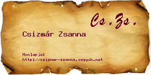 Csizmár Zsanna névjegykártya