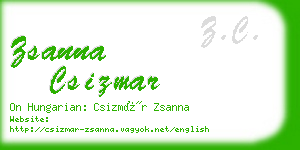 zsanna csizmar business card